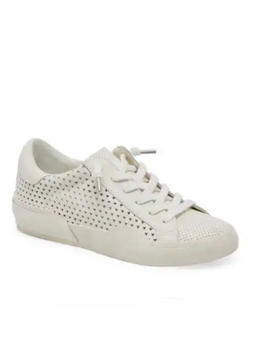 Dolce Vita White Perforated Lace-Up Sneakers